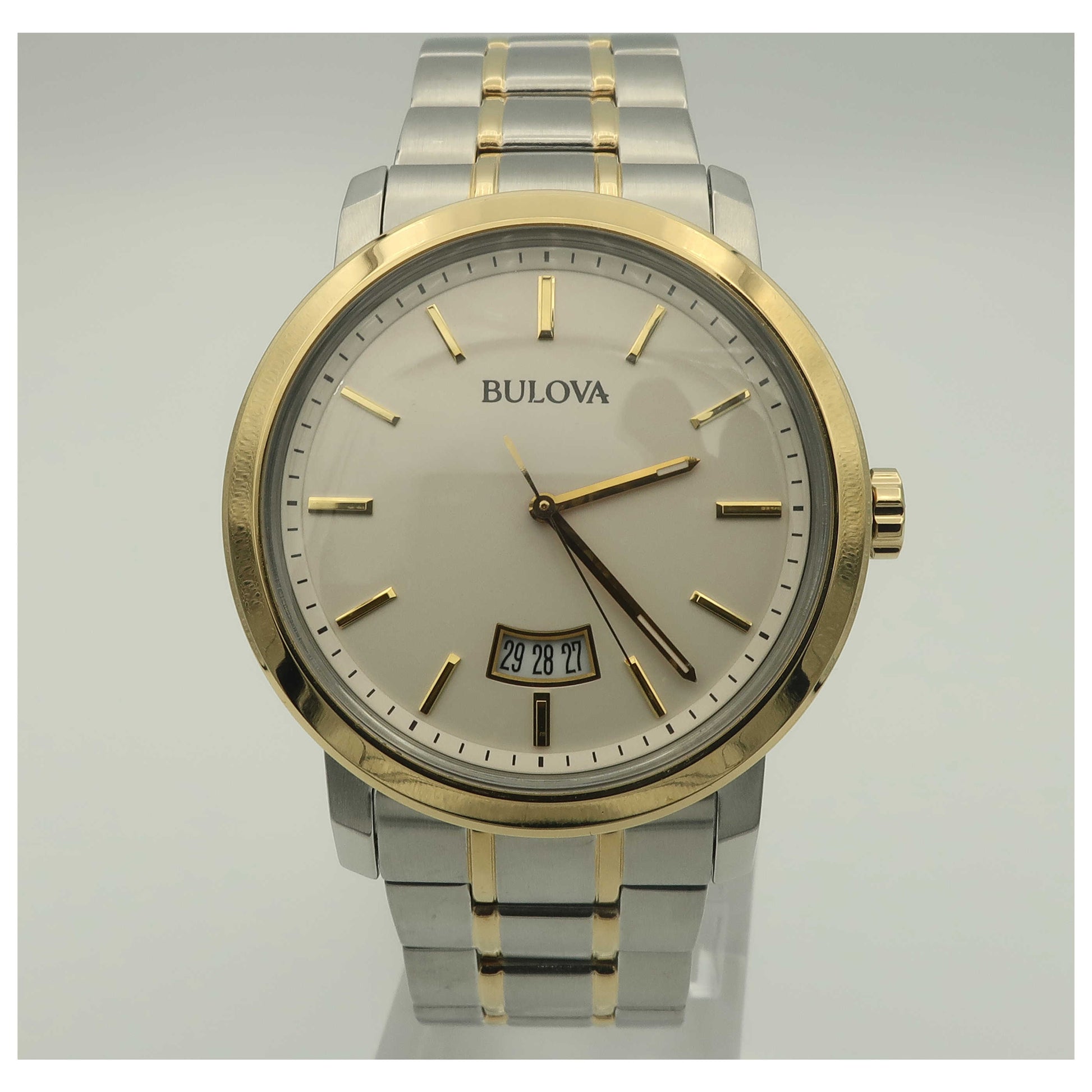 Front view of Bulova Classic Men's Japanese Quartz (Battery-Powered) Watch 98B214-PO