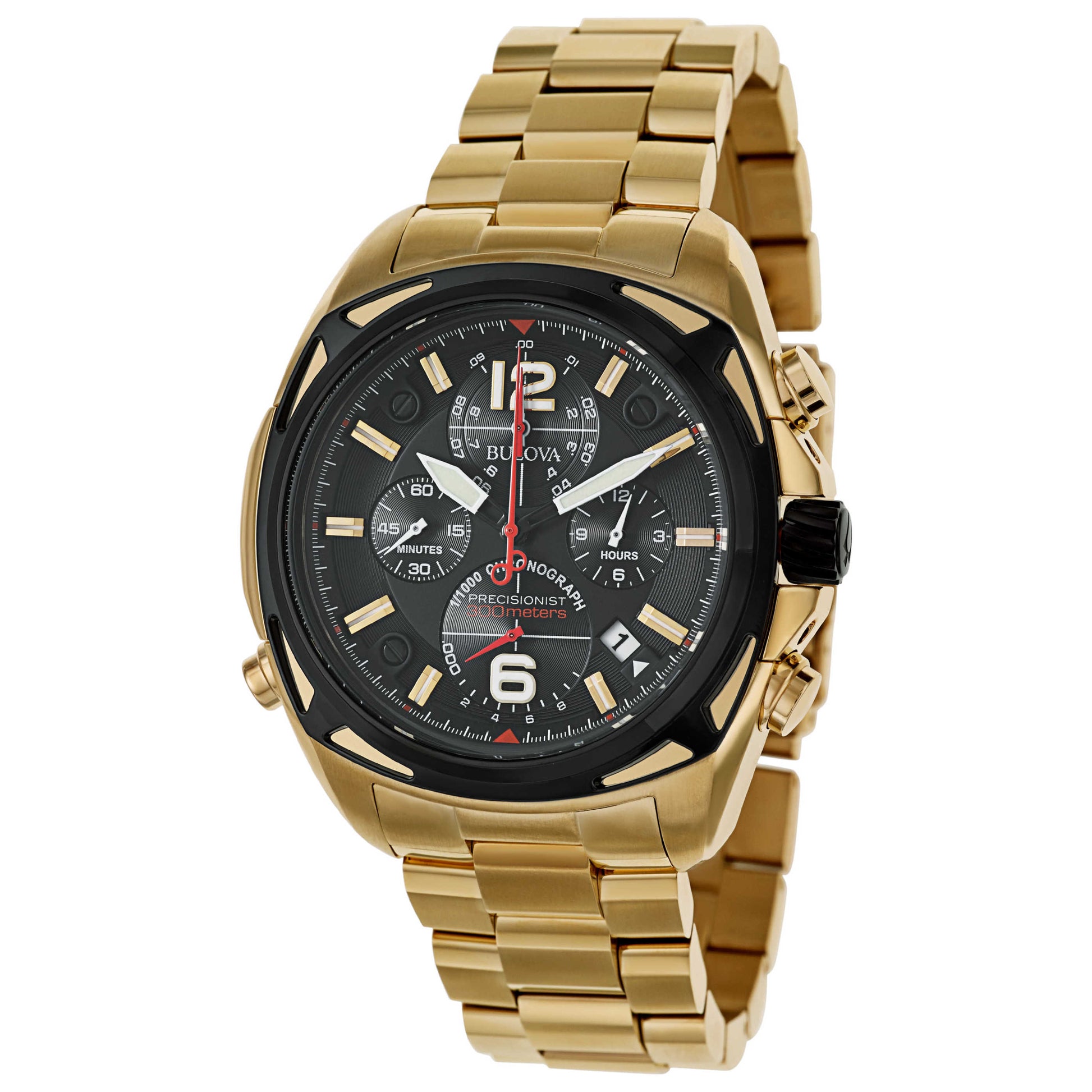 Front view of Bulova Precisionist Men's Japanese Quartz (Battery-Powered) Watch 98B238