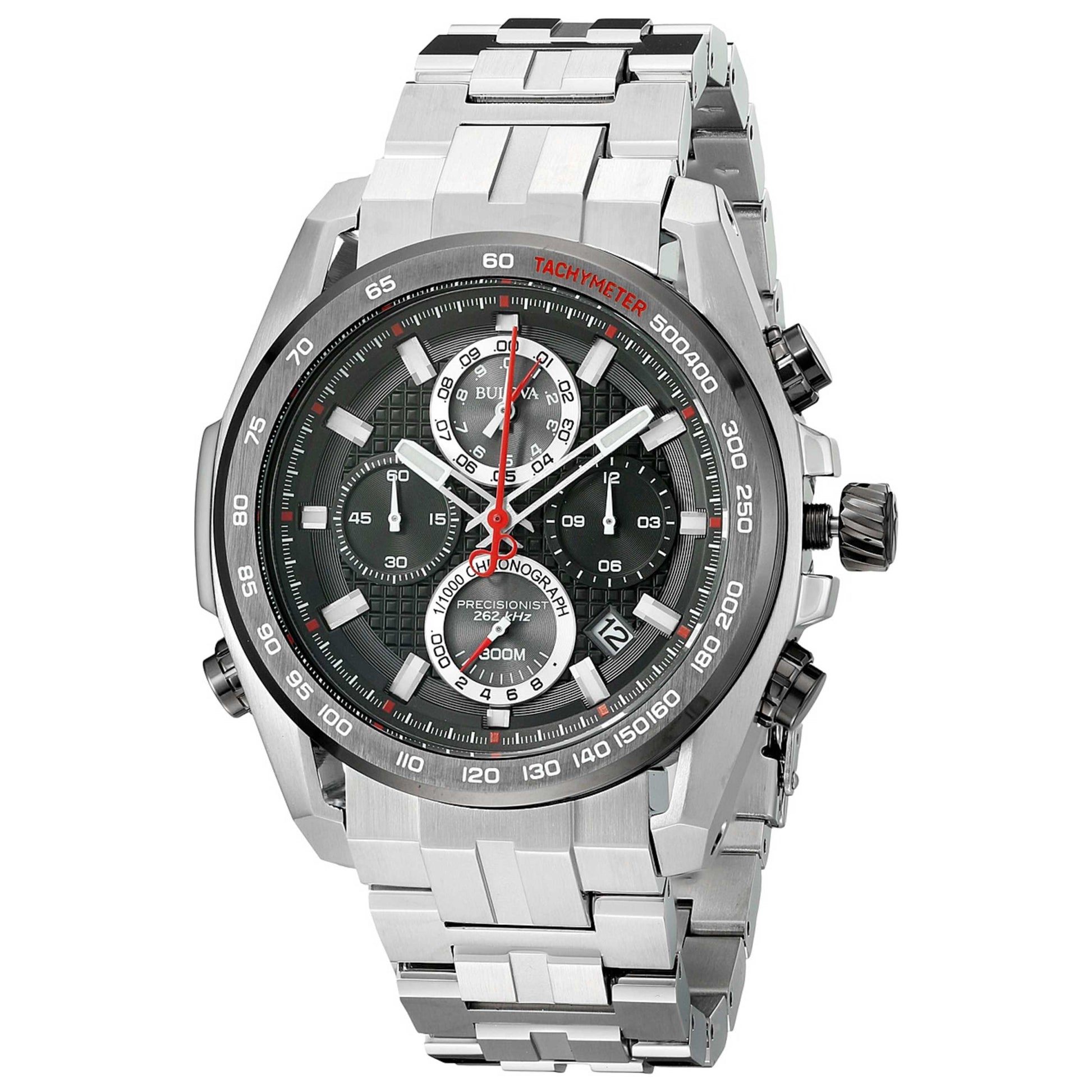 Front view of Bulova Precisionist Men's Quartz Watch 98B270