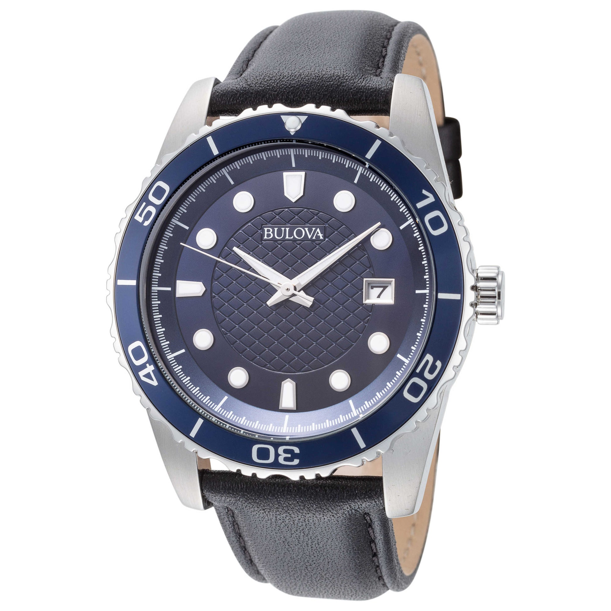Front view of Bulova Marine Star Men's Quartz Watch 98B274