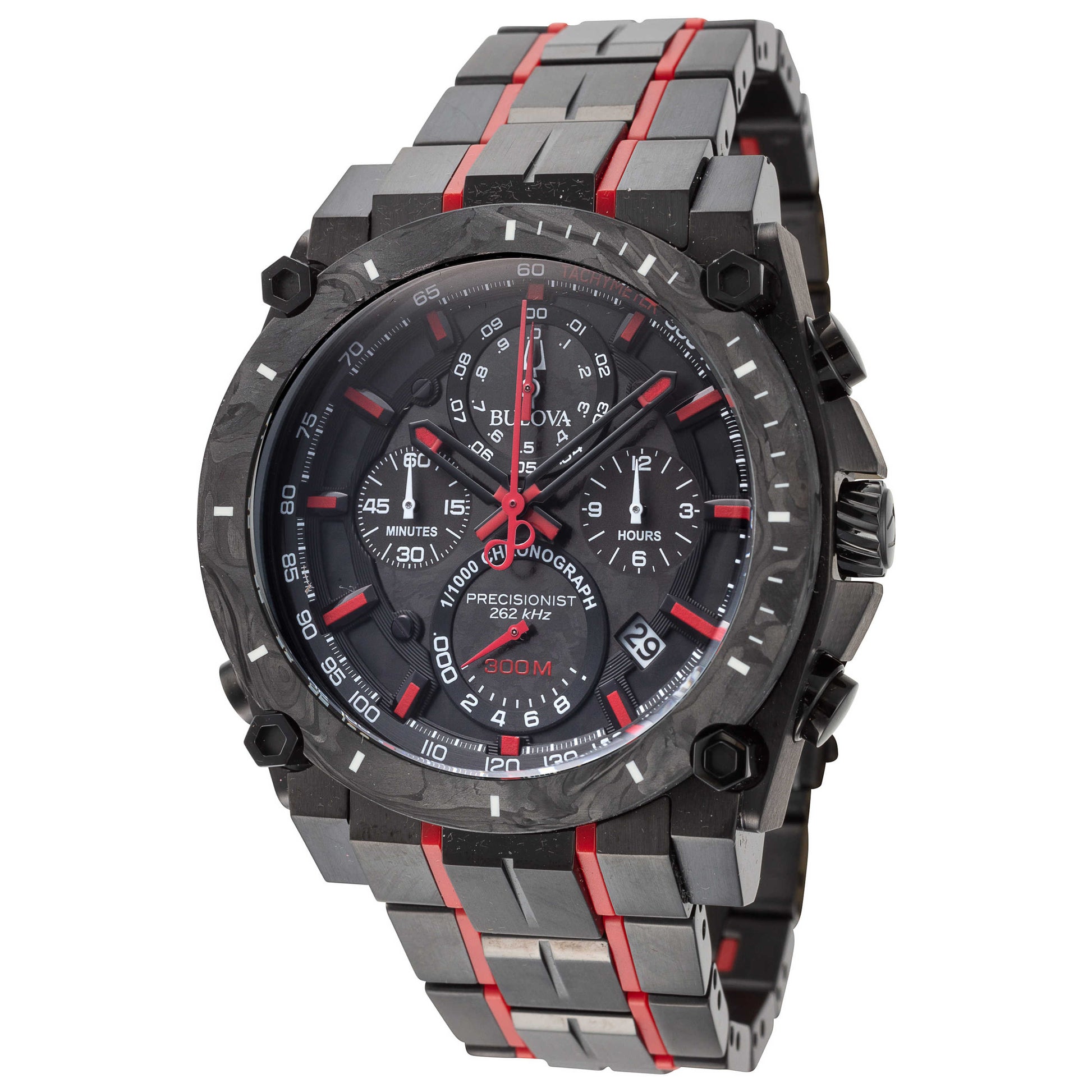 Front view of Bulova Precisionist Men's Quartz Watch 98B313