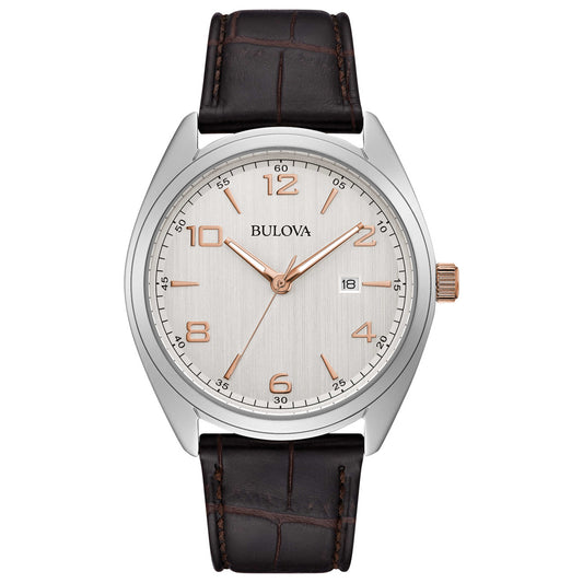 Front view of Bulova Classic Men's Quartz Watch 98B347