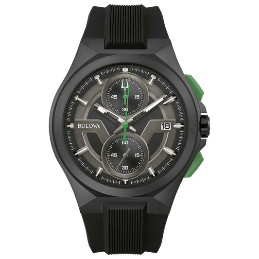Front view of Bulova Maquina Men's Quartz Watch 98B381