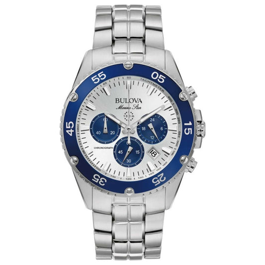 Front view of Bulova Marine Star Men's Quartz Watch 98B423