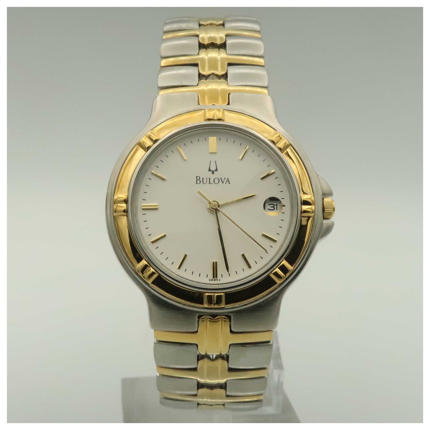 Front view of Bulova Dress Men's Quartz Watch 98B52-SDV