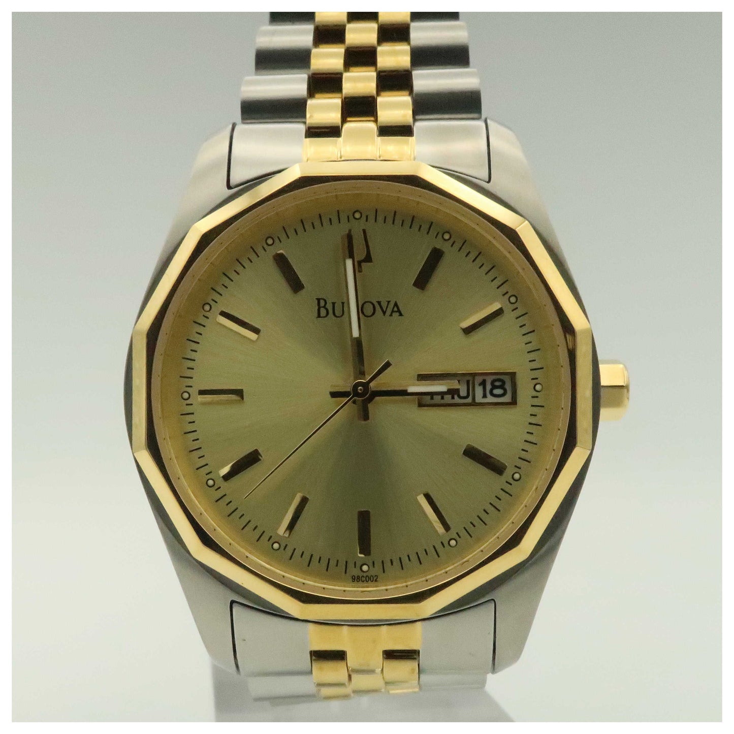 Front view of Bulova Dress Men's Quartz Watch 98C002-PO