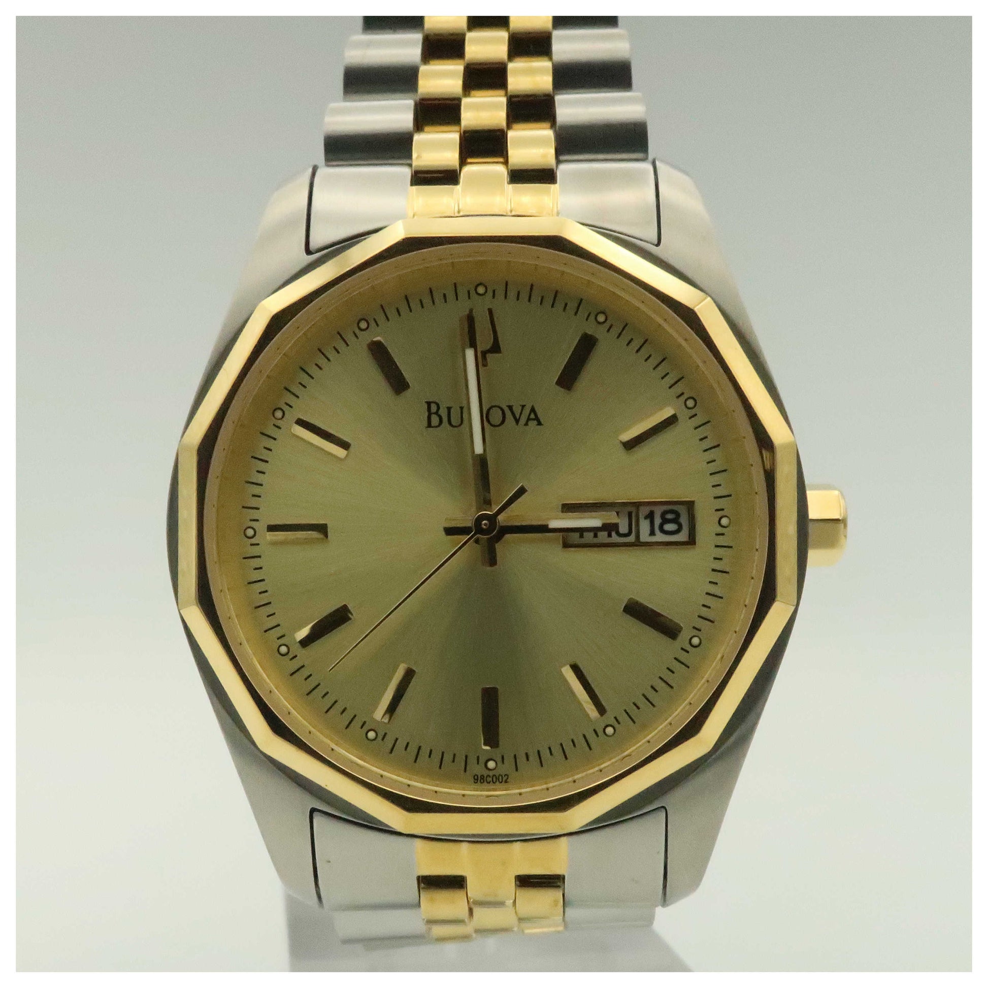 Front view of Bulova Dress Men's Quartz Watch 98C002-PO