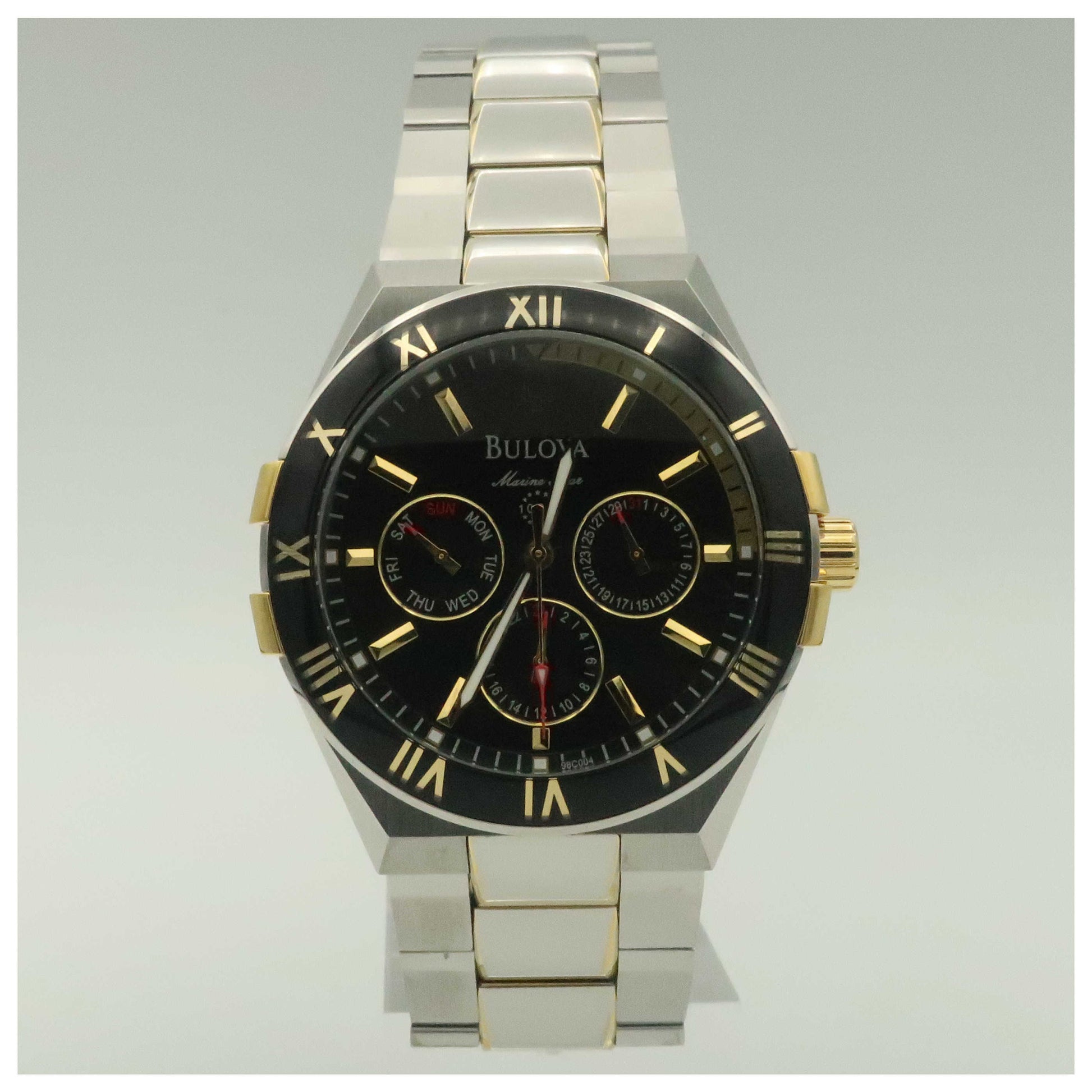 Front view of Bulova Marine Star Men's Japanese Quartz (Battery-Powered) Watch 98C004-SD