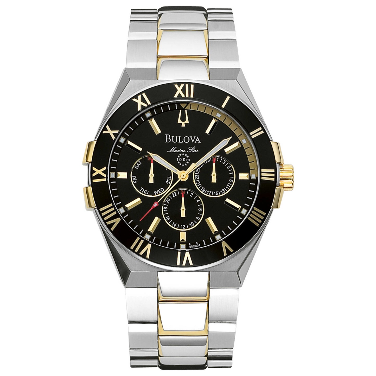 Front view of Bulova Marine Star Men's Japanese Quartz (Battery-Powered) Watch 98C004