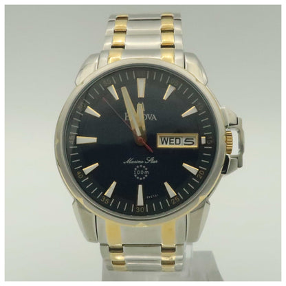 Front view of Bulova Marine Star Men's Quartz Watch 98C101-PO2