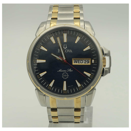 Front view of Bulova Marine Star Men's Quartz Watch 98C101-PO