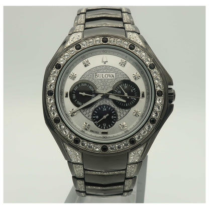Front view of Bulova Crystal Men's Quartz Watch 98C102-SDV