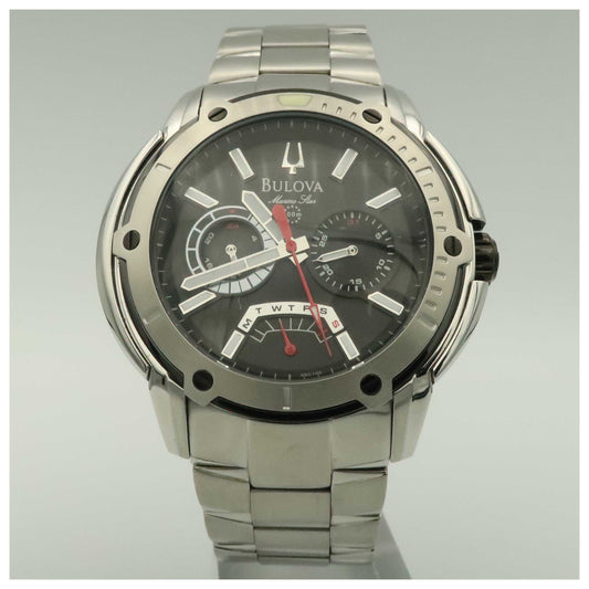 Front view of Bulova Marine Star Men's Quartz Watch 98C105-PO