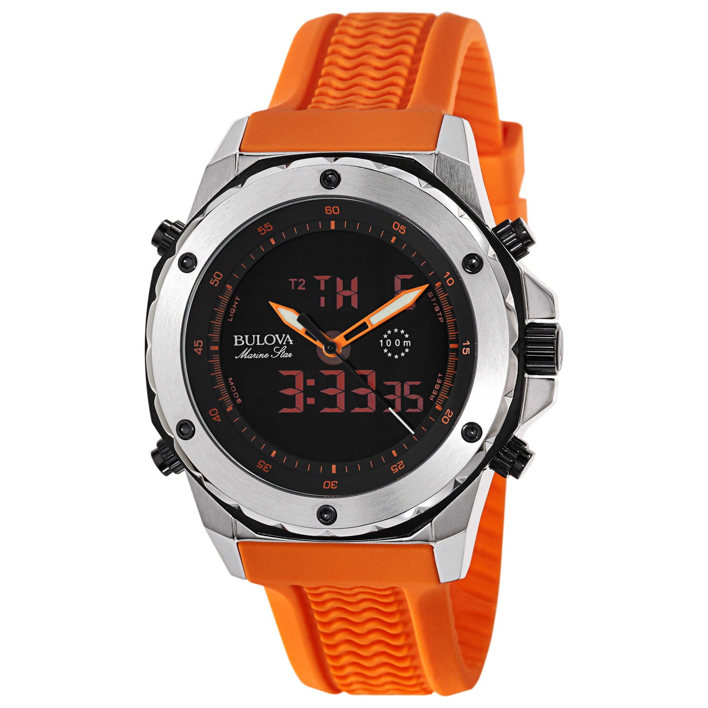 Front view of Bulova Marine Star Men's Quartz Watch 98C118