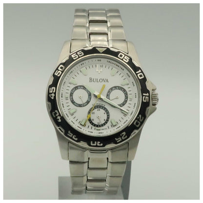 Front view of Bulova Day Date Men's Quartz Watch 98C73-PO