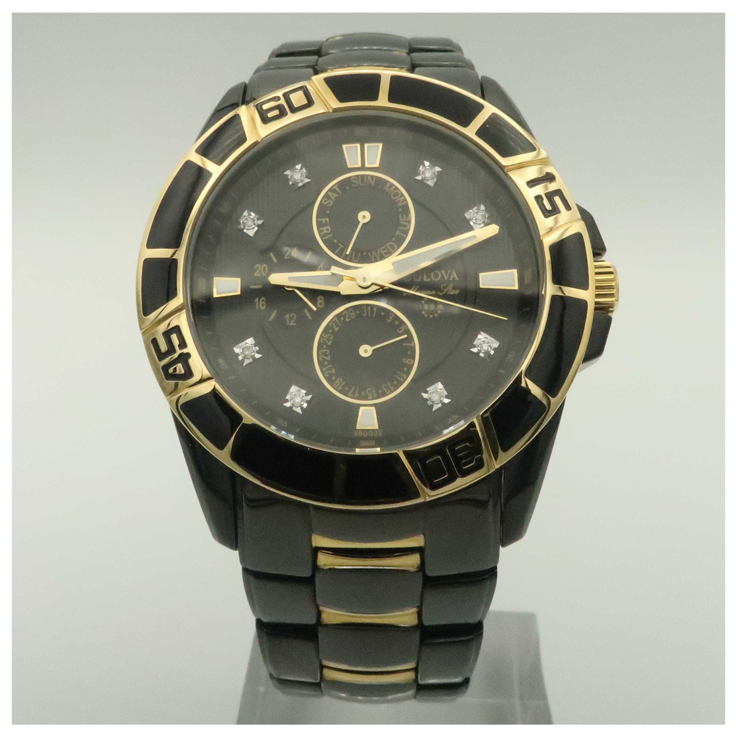 Front view of Bulova Marine Star Men's Quartz Watch 98D002-PO