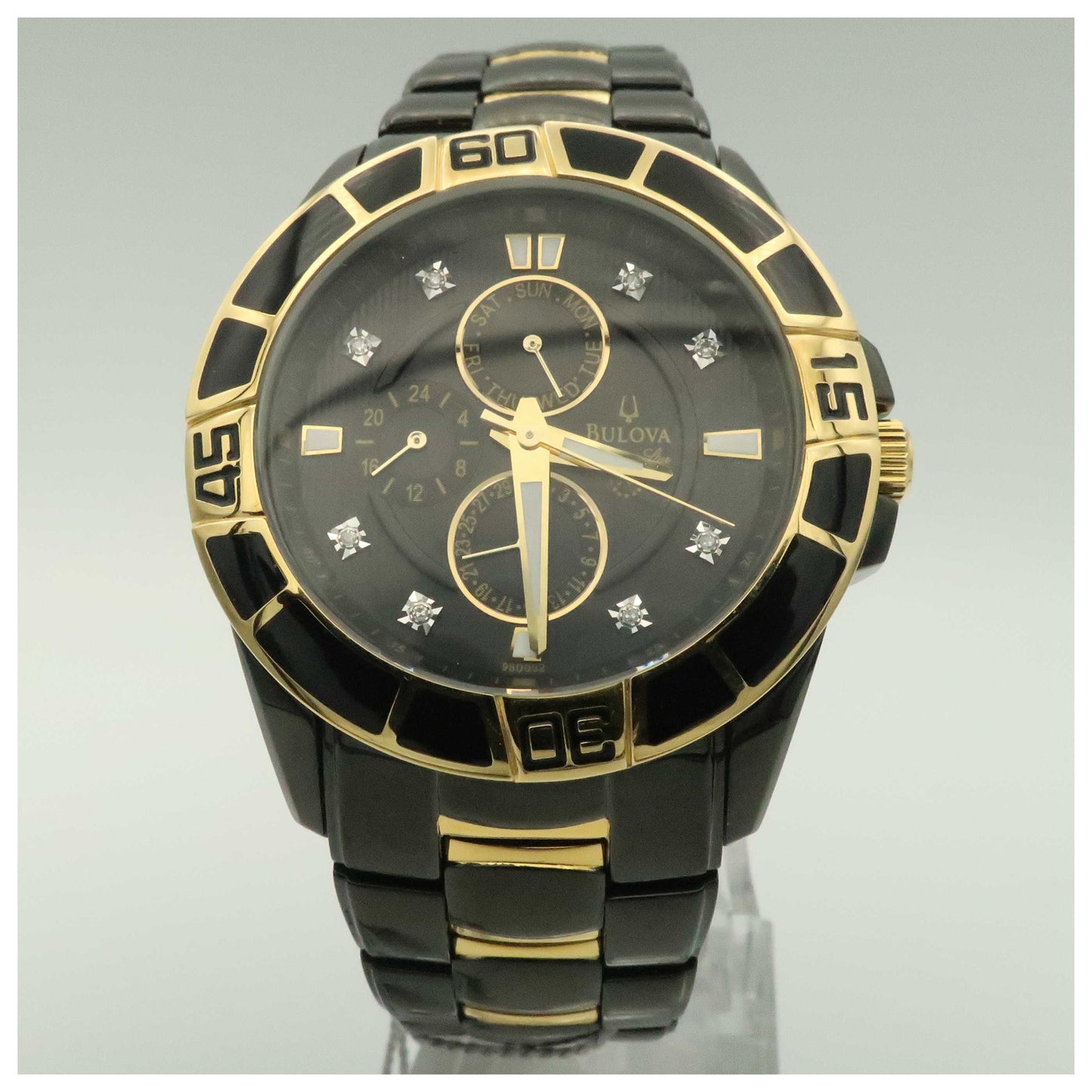 Front view of Bulova Marine Star Men's Quartz Watch 98D002-SD