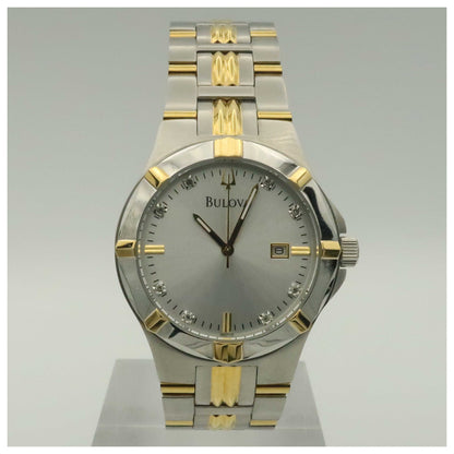 Front view of Bulova Diamonds Men's Quartz Watch 98D115-PO