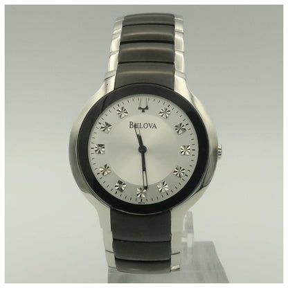 Front view of Bulova Diamonds Men's Quartz Watch 98D118-PO