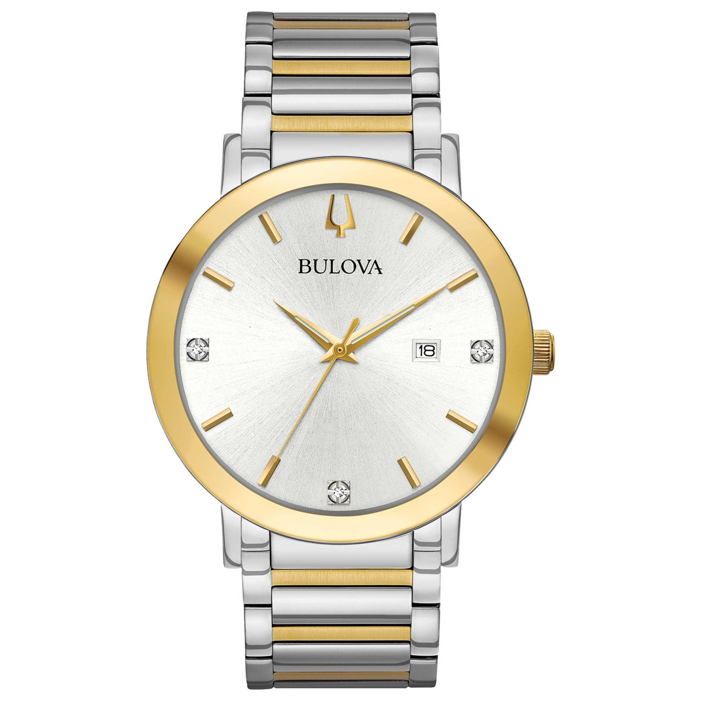 Front view of Bulova American Clipper Men's Quartz Watch 98D151