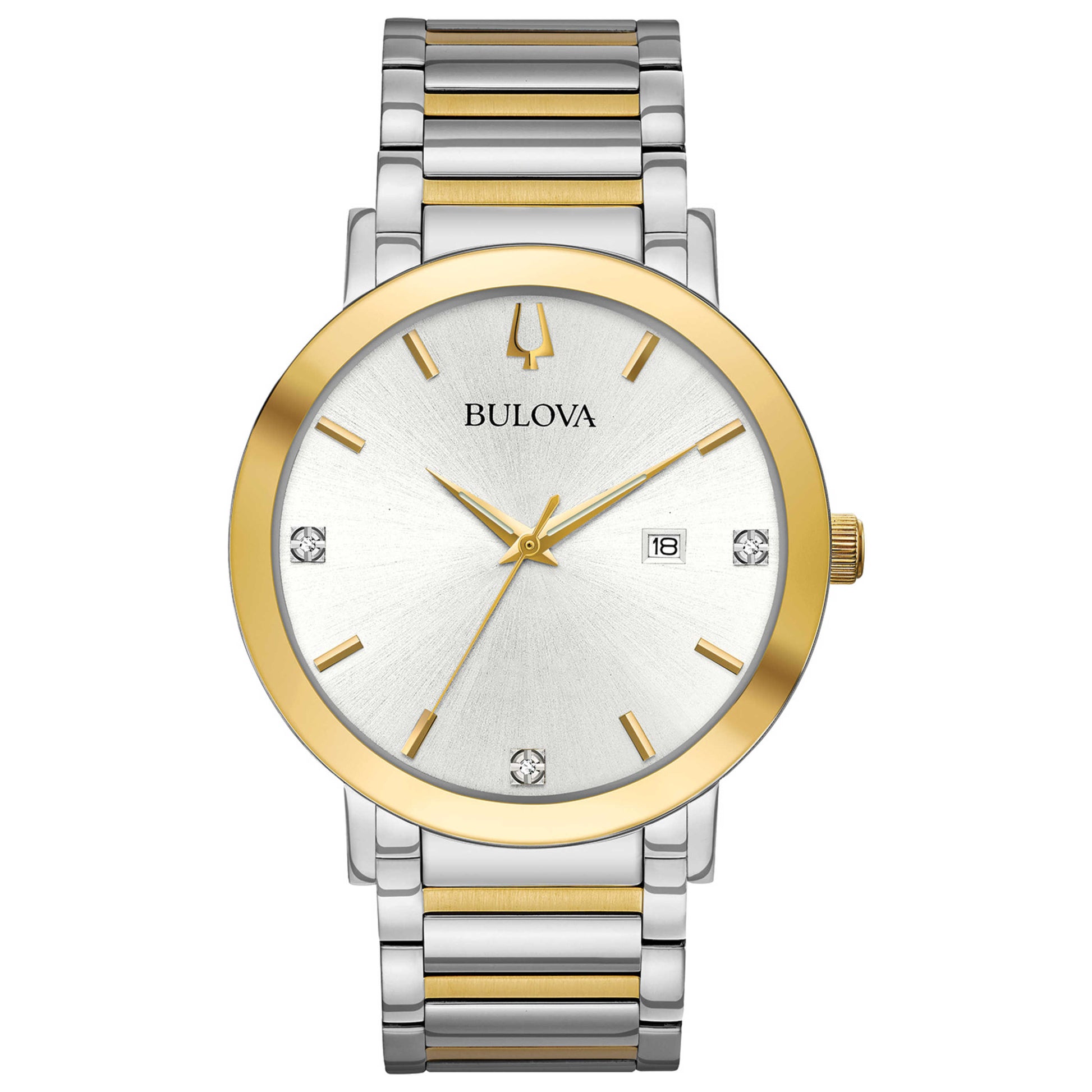 Front view of Bulova American Clipper Men's Quartz Watch 98D151