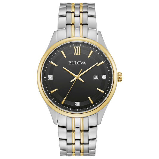Front view of Bulova Classic Men's Quartz Watch 98D160