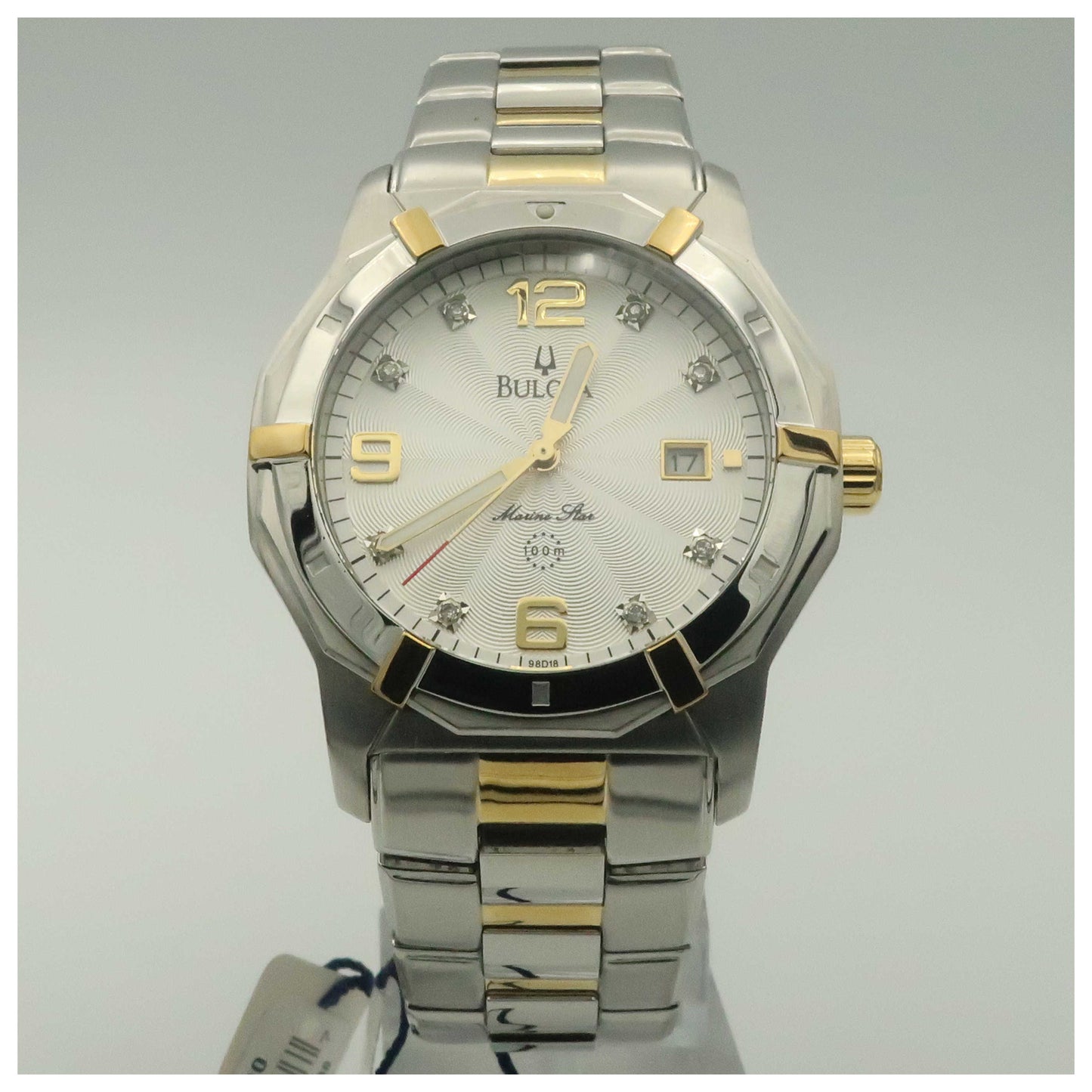 Front view of Bulova Marine Star Men's Quartz Watch 98D18-PO