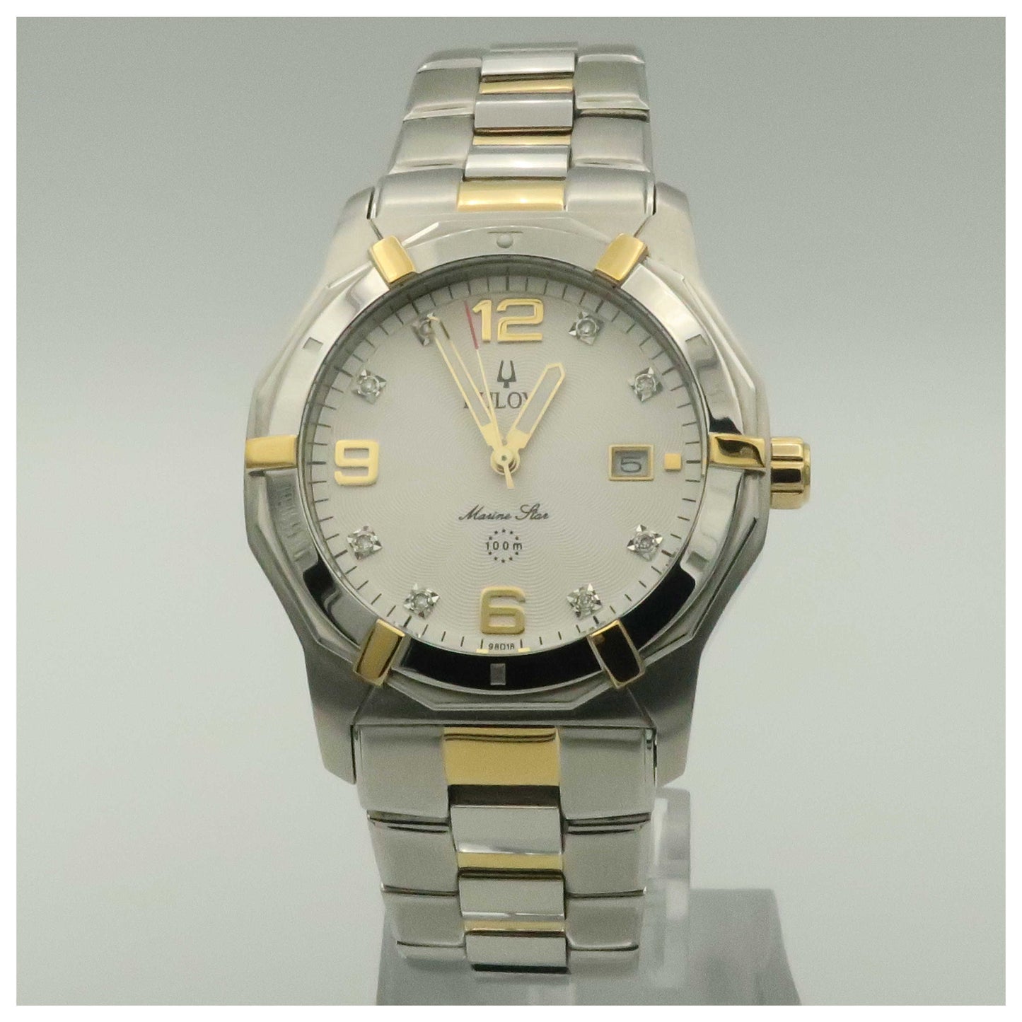 Front view of Bulova Marine Star Men's Quartz Watch 98D18-SDV