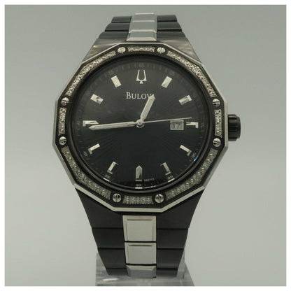Front view of Bulova Diamonds Men's Quartz Watch 98E110-PO