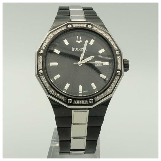 Front view of Bulova Diamonds Men's Quartz Watch 98E110-SD