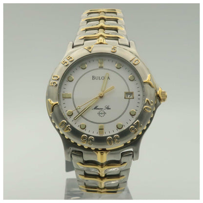 Front view of Bulova Marine Star Men's Quartz Watch 98G21-PO