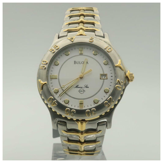 Front view of Bulova Marine Star Men's Quartz Watch 98G21-PO