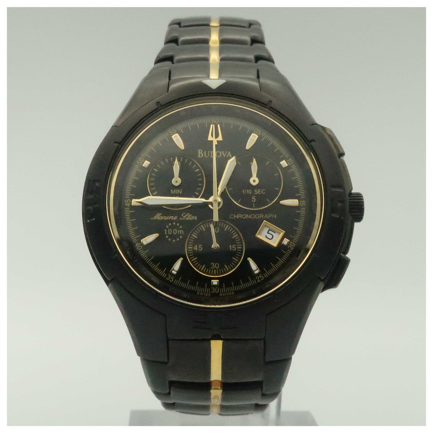 Front view of Bulova Marine Star Men's Quartz Watch 98H09-PO