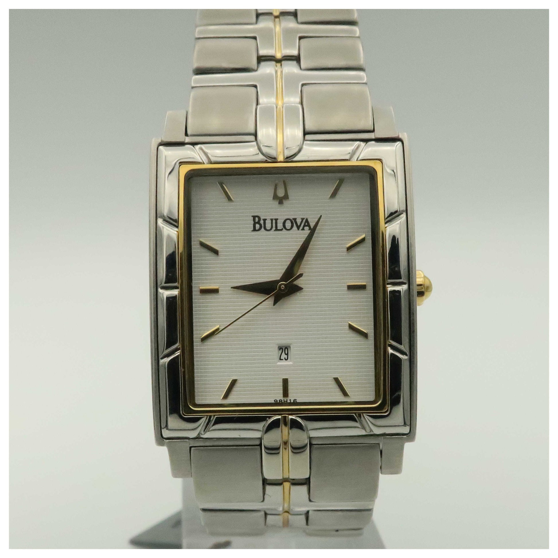 Front view of Bulova Dress Men's Quartz Watch 98H16-PO