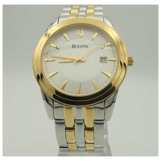 Front view of Bulova Bracelet Men's Swiss Quartz (Battery-Powered) Watch 98H47-PO