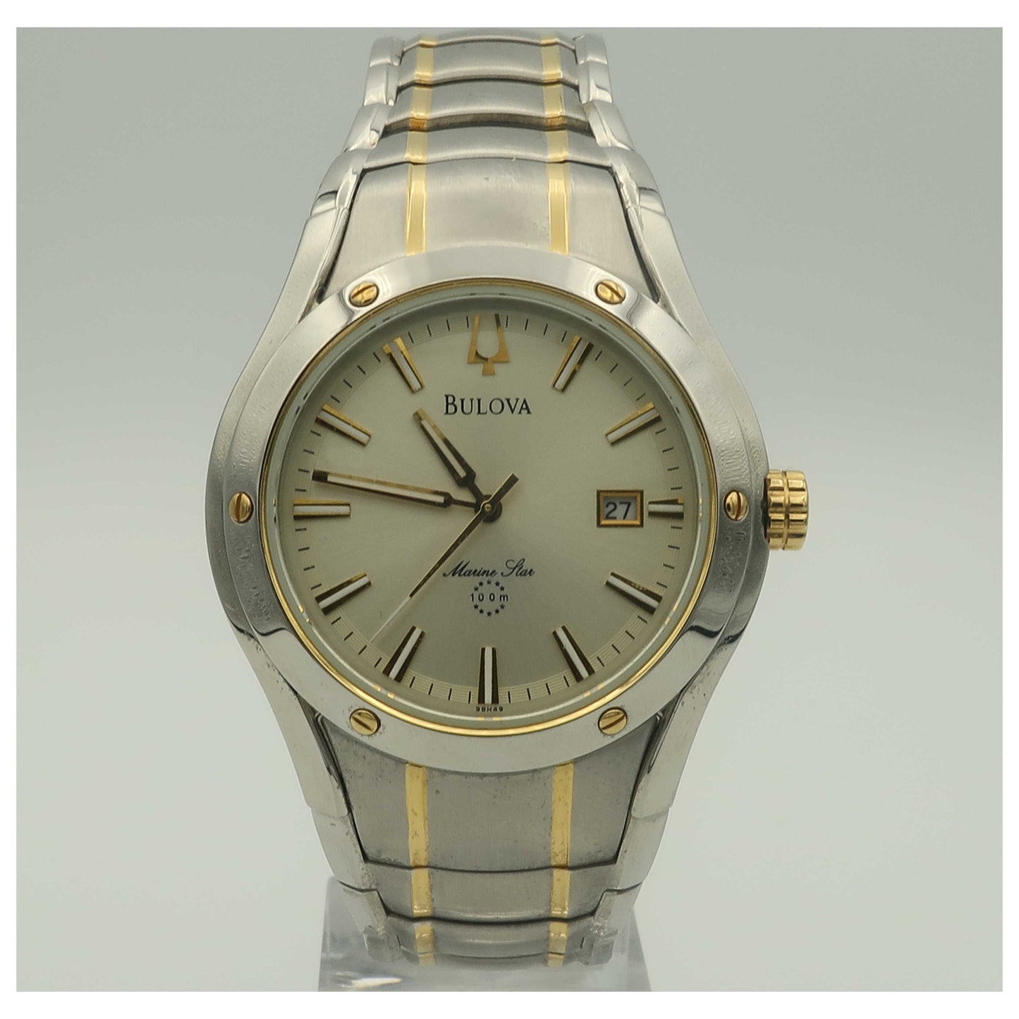 Front view of Bulova Marine Star Men's Quartz Watch 98H49-PO