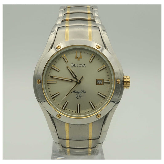 Front view of Bulova Marine Star Men's Quartz Watch 98H49-PO