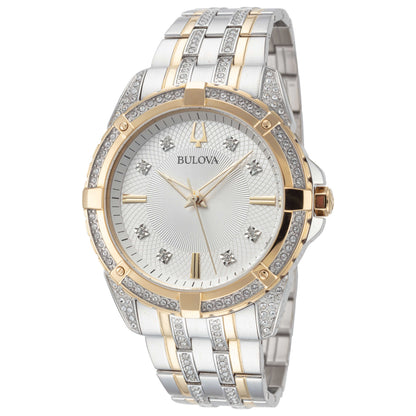 Front view of Bulova Gift Set Men's Quartz Watch 98K108