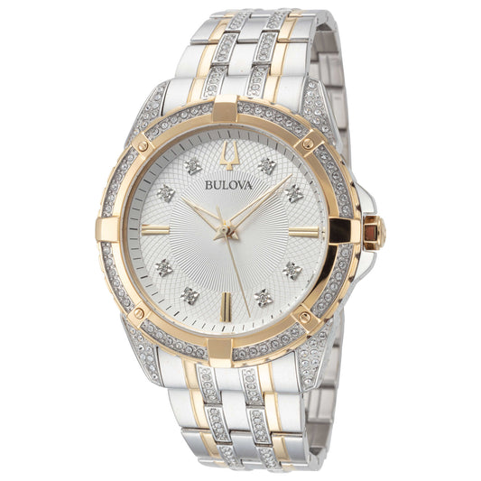 Front view of Bulova Gift Set Men's Quartz Watch 98K108