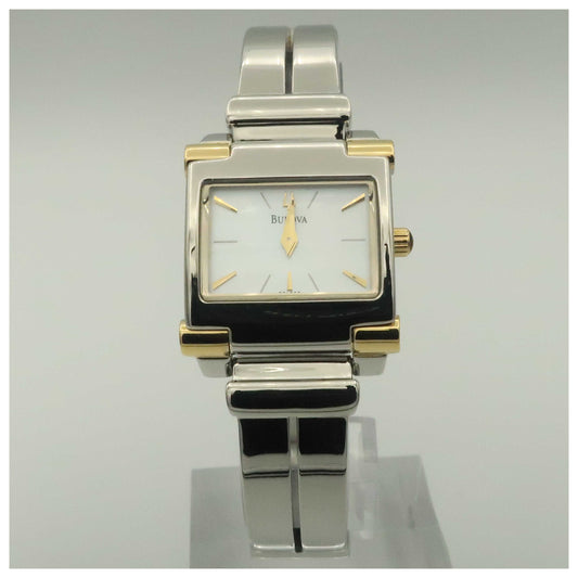 Front view of Bulova Bangle Women's Quartz Watch 98L002-SDV