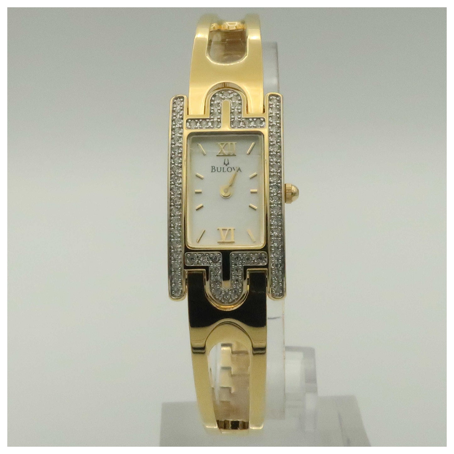 Front view of Bulova Crystal Women's Quartz Watch 98L010-SDV