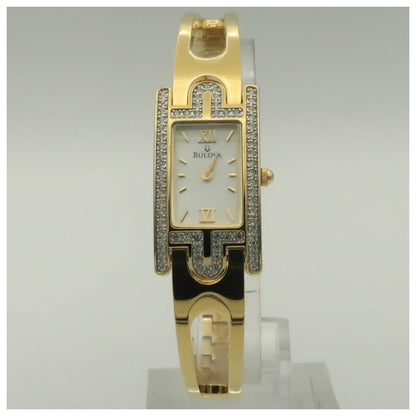 Front view of Bulova Crystal Women's Quartz Watch 98L010-SDV