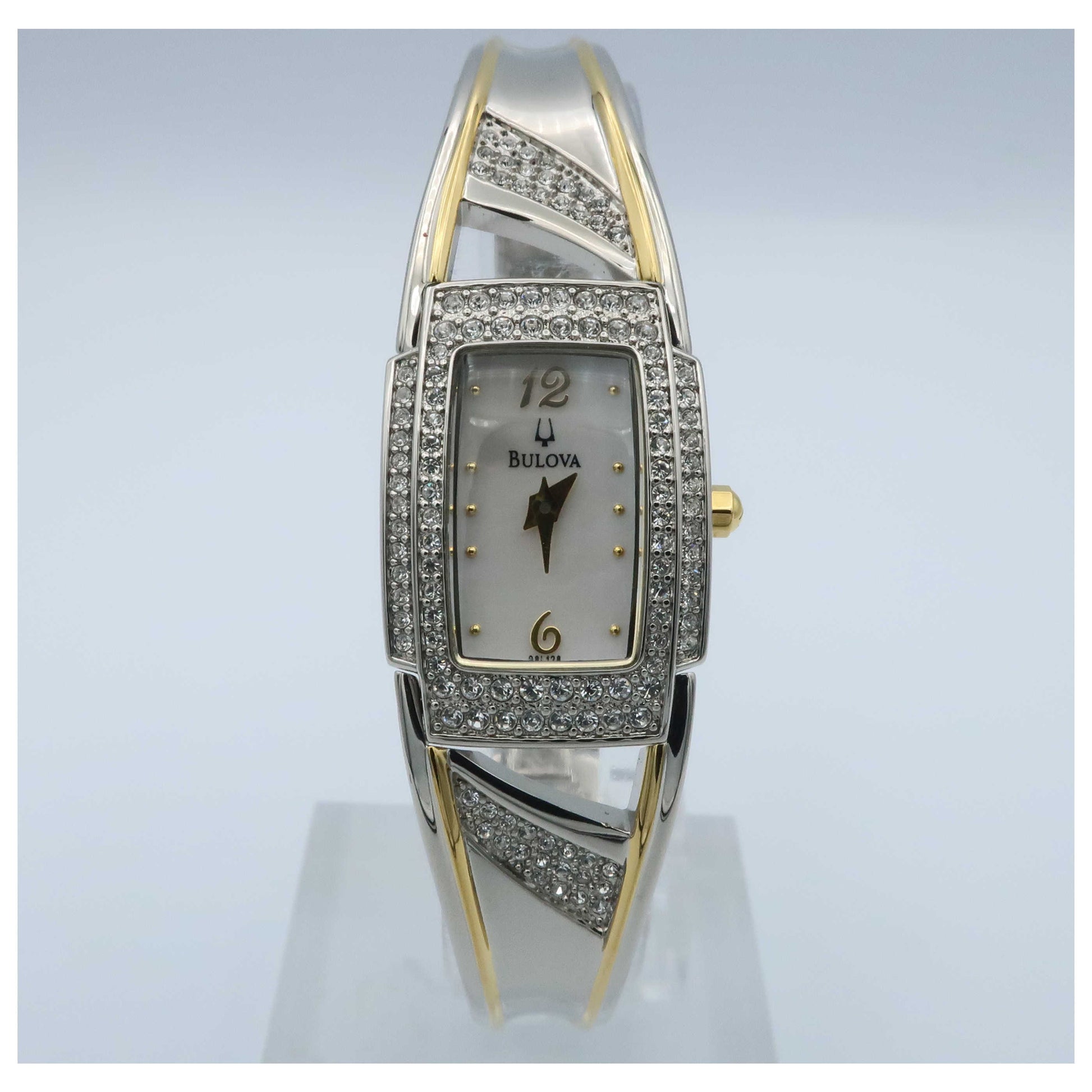 Front view of Bulova Crystal Women's Quartz Watch 98L128-SDV