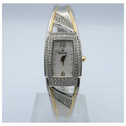 Front view of Bulova Crystal Women's Quartz Watch 98L128-SDV