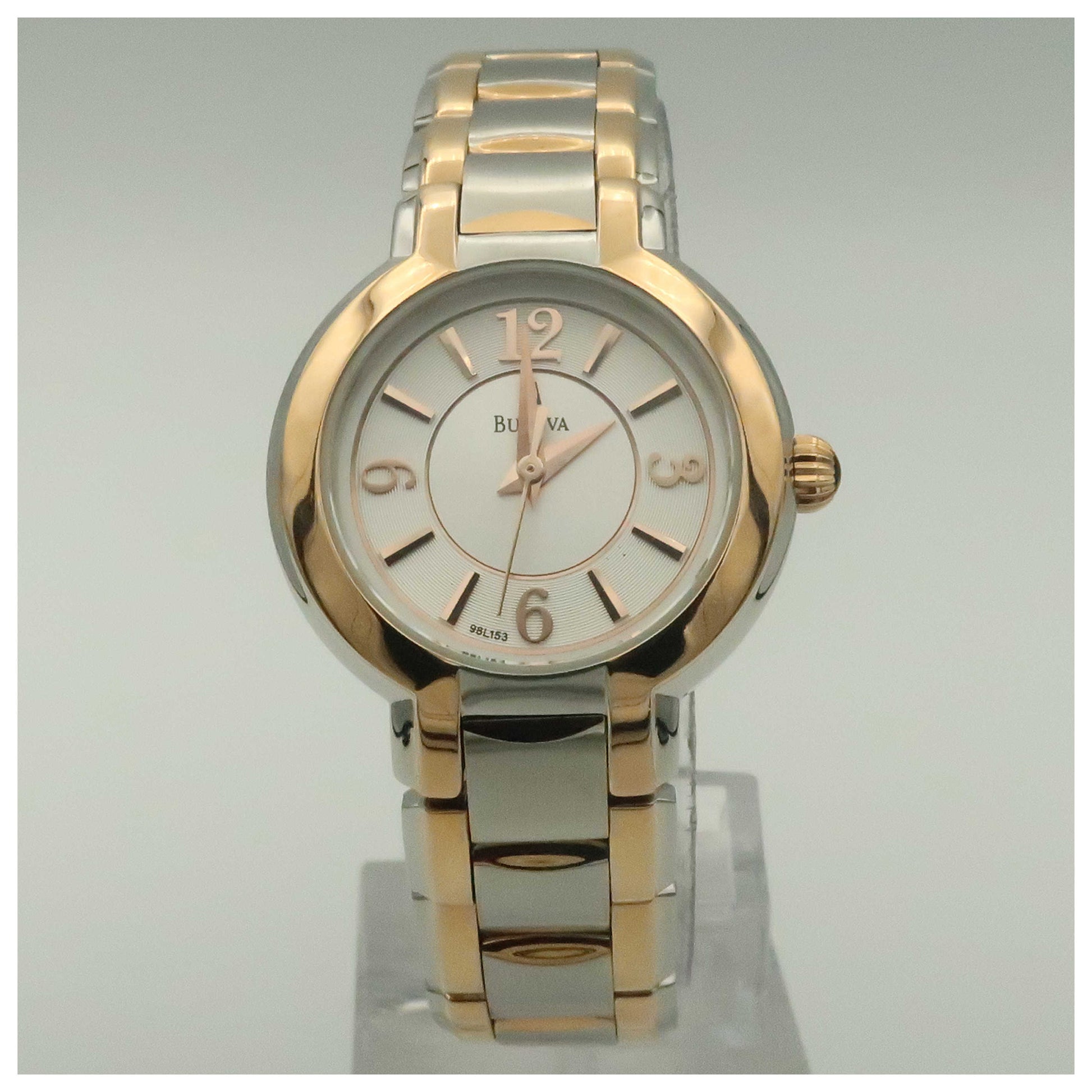 Front view of Bulova Fairlawn Women's Quartz Watch 98L153-PO3