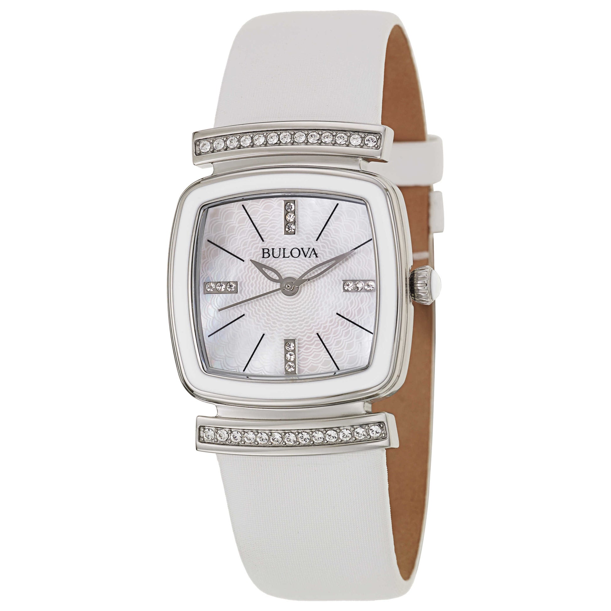 Front view of Bulova Crystal Women's Japanese Quartz (Battery-Powered) Watch 98L174