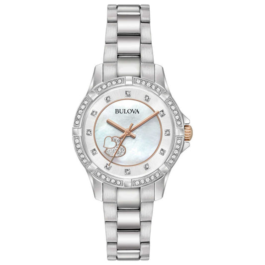 Front view of Bulova Crystal Women's Quartz Watch 98L232