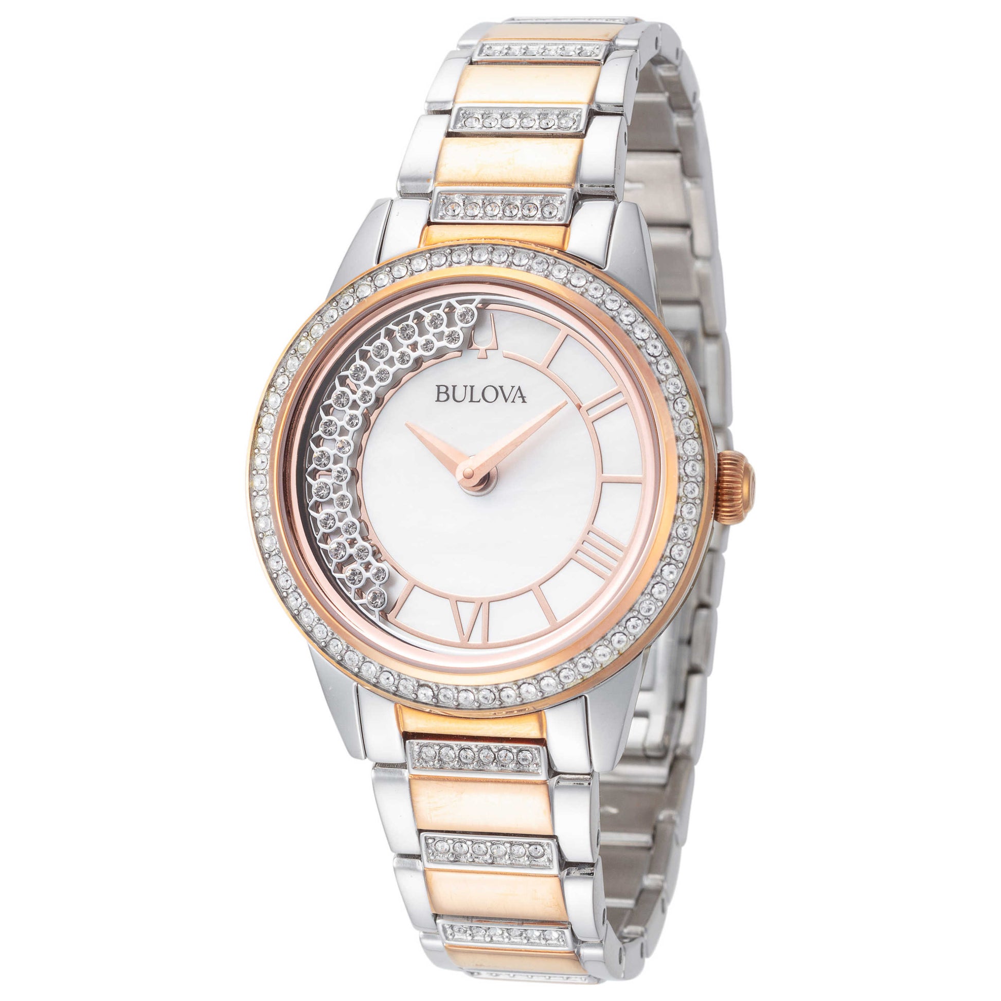 Front view of Bulova Turnstyle Women's Quartz Watch 98L246