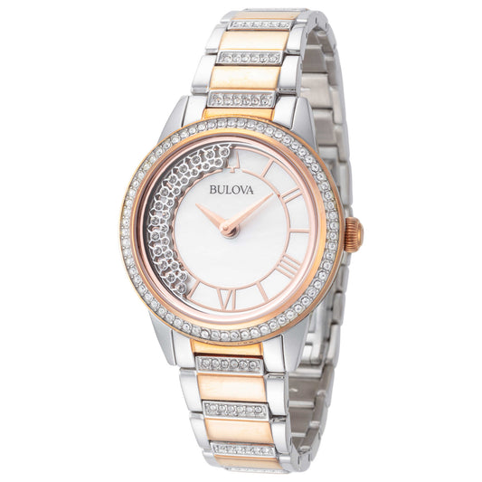 Front view of Bulova Turnstyle Women's Quartz Watch 98L246