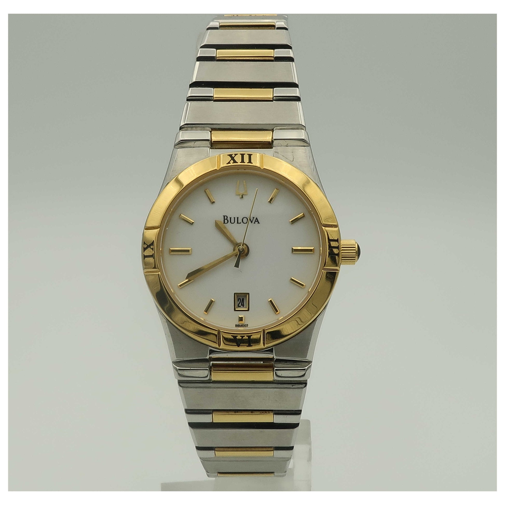 Front view of Bulova Dress Women's Quartz Watch 98M002-PO